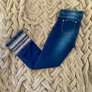 Embellished Ankle Jeans